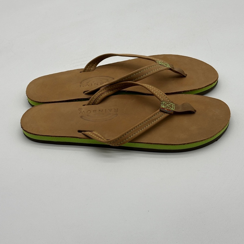 Rainbow Women's Tan Flip Flops